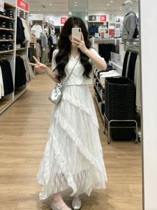 YAYANGREN | White Lace High Waist A-Line Skirt