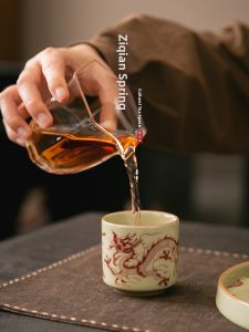 Blue and White Dragon Pattern Ceramics Master Tea Cup