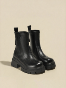 Josiny | Thick Sole Warm Fur Boots Mid Calf Slim Fit