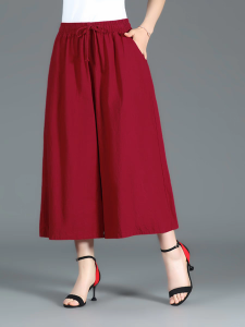 กระโปรงหรูสบายสไตล์วันดี้พื้นผิ Wurit 9 Patch Pocketกางเกงทรงหลวมหลวมสบายช่วงไหล่เข่าสั้น