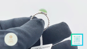 SG LOCAL - Authentic Hetian Jade 925 Silver Ring 和田玉碧玉925银戒子