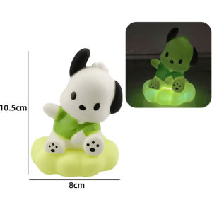 Bandai | Animation Kuromi Pochacco Kawaii Glowing Cloud Lamp Hello Kitty Bedside Lamp LED Night Light Cake Decoration Decoration Gift