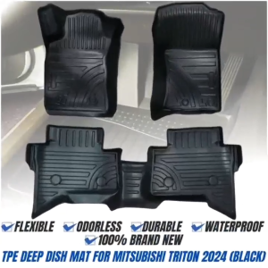 GECA TPE DEEP DISH MAT FOR MITSUBISHI TRITON 2024 (BLACK) (12341)