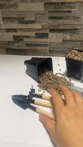Bộ dụng cụ làm vườn mini tiện dụng trồng cây cảnh sen đá xương rồng bon sai bộ 3 dụng cụ