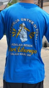 KAOS ATASAN OBLONG DEWASA PRIA/LAKI-LAKI LENGAN PENDEK DISTRO GAMBAR DEPAN BELAKANG KAOS KEREN-718