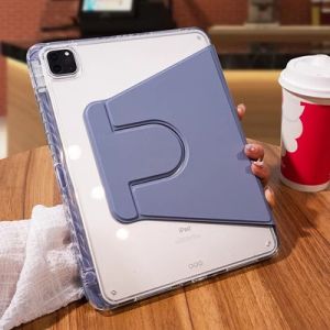 Rotatable Acrylic Hard Case for iPad Mini 7 8.3 Inch A17 Pro 7th Gen Mini 2024 Pro 11 12.9 13 Air 13 11 6 5 4 iPad 10th 10.9 10.2 9.7 Mini 6 with Pen Slot