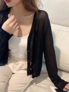 หลวม ลำลอง คอวี คาร์ดิเกน แขนยาวสีทึบ สตรีทสไตล์ ผู้หญิง แฟชั่น ฤดูใบไม้ร่วง สวมใส่ TINIKENG เครื่องแต่งกายอื่นๆ