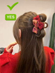 Red Double-Sided Butterfly Knot Hair Clip: A Stylish Addition to Your Autumn Winter Wardrobe