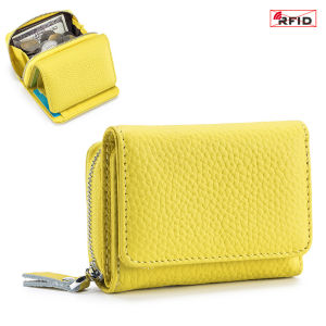 fashiontaker | Japanese Korean Style Genuine Leather Mini Fold Wallet Coin Card Holder