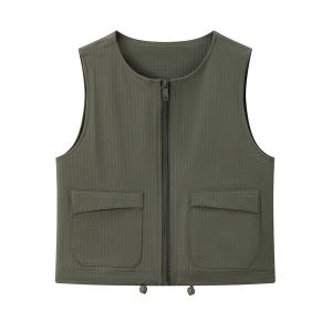 JOLLY BEAN | Girls Small Check Flannel Vest Pocket