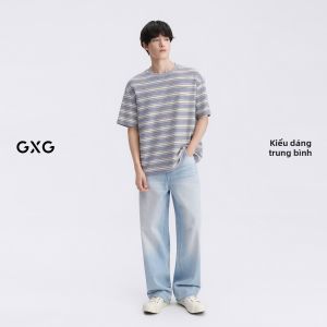GXG | Áo Thun Nam Cổ Tròn Nhiều Màu Sọc