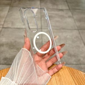 szhaiyu | Phone Case for Samsung Galaxy Z Fold 8 Ultra Fold 8 7 6 5 for Magsafe Magnetic Wireless Charging Frosted Clear Shockproof Cover