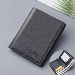 2024 New Card Holder Mens Ultra-Thin Mini Wallet Driving License Multifunctional Leather Case Multi-Card ID Soft Card Clamp