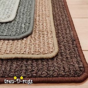 Tren-D-rugs Keset kaki polos salur stripe alas lantai dapur panjang anti slip 50 cm x 150 cm - NMs