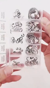 Treeligo 120 E Clips C Circlip Stainless Steel Kit Retaining Ring Assorted 1.5mm to 10mm