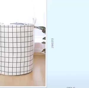 Fabric Dirty Clothes Basket Laundry Basket Nordic Style Storage Box Hamper Storage Bucket Cotton and Linen Toy Storage Basket