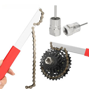 Bike Flywheel Removal Tool Kit With Cassette Wrench 12 Teeth MTB Cassette Sprocket Removal Wrench Portable Bicycle Repair Tools