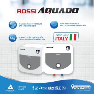 Bình nóng lạnh gián tiếp Rossi Aquado Vuông (15/20/30 Lít) - Chính hãng Bảo Hành 7 năm