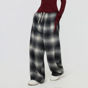 Turn Signal | New 2025 Thermal Plaid Wide Leg Trousers