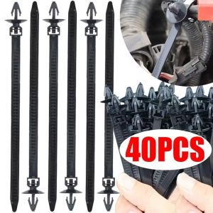 40PCS Nylon Cable Tie Buckle Universal Auto Push Rivet Clip for Car Repair Fastener Fender Liner Engine Guard Underbody Panel Fixing