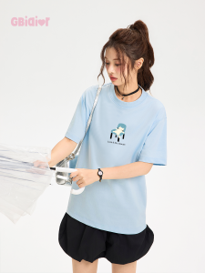Gbiaior | Japanese Casual Printed Short Sleeve T-Shirt for Women
