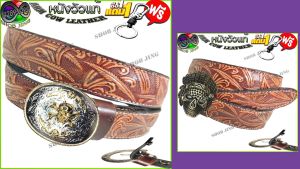 เข็มขัดหนังวัวแท้ผู้ชายลายกันชาตาล ซื้อ1ฟรี2 เข็มขัดหนังวัวแท้เย็บขอบ+หัวเข็มขัด แถมฟรีพวงกุญแจ เข็มขัดหนังวัวงานแฮปวี่ เข็มขัดแนวคาวบอย เข็มขัดสไตล์วินเทจ ผลิตจากหนังวัว100% ย้อนยุค ลำลอง ทนทาน สวยงาม ถอดเปลี่ยนหัวเข็มขัดได้เจาะรูให้ leather belt