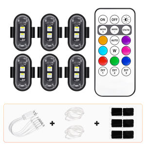 Universal USB Rechargeable Strobe Light for Electric Scooter 8 Color LED Anti‑Collision Lamp Mini Flashing Warning Signal Light