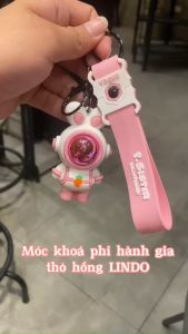 Móc Khóa Phi Hành Gia Thỏ Hồng LINDO Quà Tặng Đáng Yêu Móc Khóa Dễ Thương Xinh Xắn Treo Balo Cặp