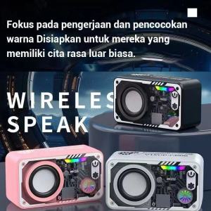 Speaker High Soundround and Transparent RGB ลําโพงบลูทูธไร้สายเสียงจังห สเตอริโอ Cyberpunk Music Center แฮนด์ฟรีโทร