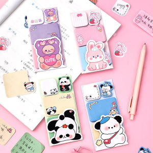 Good-looking Cartoon Animal Combination Sticky Notes Pad Cute Message Memo Note Sticky Notes for Students Stationery Kawaii Gift