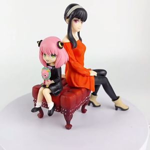 Action Figure SPY X FAMILY : ANYA x YOR isi 2 pcs Miniatur Topper Kue Pajangan Mobil Mainan Yorticia Forger Sitting
