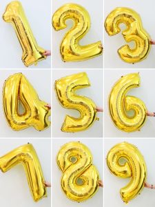 Lớp Màng Nhôm Cỡ Lớn 40 Inch Balloons Số Liệu 0-9 Vàng Arab Balloons Trang Trí Sinh Nhật Baloons Lễ Hội Cỡ Lớn