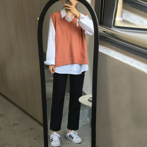 Ice Silk Seven-Foot Pants Womens Summer New Korean High Waist Draping Slimming Meat Covering Wide Leg Loose Casual Straight Leg Pants