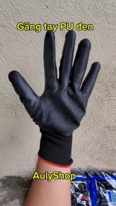 Bịch 12 đôi găng tay sơn đen găng tay sơn xanh găng tay lao động