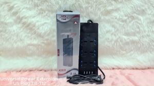 T&G TB-T12 Universal Power Extension US Plug 4 USB Port 6 Socket with Safety Switch Protection 3.1A