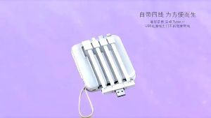 Sạc Dự Phòng 20000mAh Dung Lượng Cao Có Tích Hợp Sẵn 4 Cổng Dây Sạc 15w Tiện Lợi Nhỏ Gọn Kèm Đèn Led Nhỏ