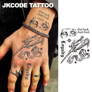 Herbal Halloween Tattoo - Cool Graffiti Style Sketch Tattoo - Mysterious Masquerade Mask Tattoo - Gothic Style - Pattern English WordLoyalty - Casual Mens and Womens Hand Foot Head Tattoo Long-Lasting Waterproof for 15 Days