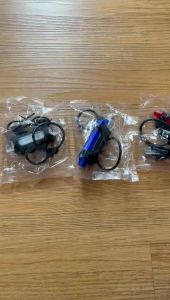 Lampu Belakang Sepeda LED USB Rechargeable Anti Air warna merah biru dan rainbow
