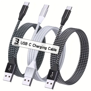Cáp USB A Sang Type C Bện Nylon 18W Tốc Độ Cao 480Mbps Tương Thích Với iPhone 16 15 iPad MacBook Galaxy S25 S24 - 1 Cái/3 Cái