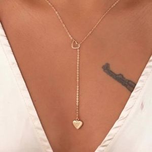 2026 New Trendy Simple Tiny Heart Chain Choker Link Necklace Gift for Women Girl Fashion Jewelry Gifts