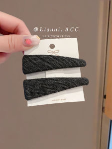 Gray Fabric Hair Clips Side Bangs Holders Beautiful Hair Accessories Korean Style Fashionable Hairpins Universal Adult Women