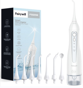 Fairywill Điện Di Động Máy Tăm Nước Răng Miệng Irrigator USB Sạc 3 Chế Độ 7 Đầu Máy Bay Phản Lực Răng Chọn Chống Nước Làm Sạch Nha Khoa