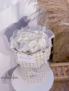 99 White Rose Bouquet Preserved Fresh Flower Artificial Soap Flower Finished Valentines Day Girlfriend Birthday Gift for Girlfriend