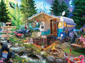 Campsite 500/1000/1200/2000PCS Jigsaw Puzzles Challenging Family Activity Games for Gameroom Bedroom Livingroom Party Gift