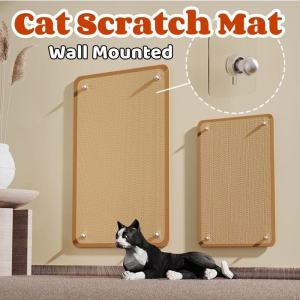Cat Scratch Board Wall Mounted Sisal Mat Kitten Mat Climbing Cat Toy Anti Scratch Sofa Protection