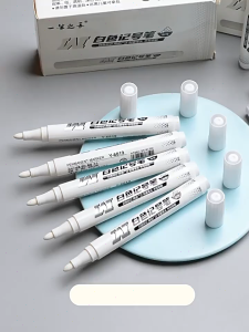 VIVOLILV【🔥hot】ปากกามาร์คเกอร์สีขาวถาวร ปากกามาร์คเกอร์ผ้า Mark Pen ปากกาทำเครื่องหมายโลหะสีหนัง ปากกามาร์คคุณภาพสูง