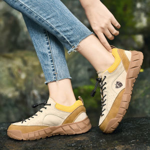 รองเท้าเดินป่ากลางแจ้งสำหรับผู้ชายและผู้หญิง รองเท้าปีนเขา กันลื่น ระบายอากาศได้ดี กันน้ำ รองเท้าเดินป่าแบบน้ำหนักเบา รองเท้าเดินป่าแบบมีพื้นนุ่ม