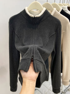 LUOSHAO | Lamb Wool Plush Lapel Velour Long Sleeve T-Shirt Top
