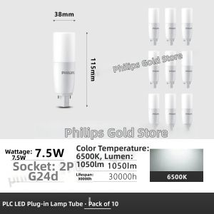Philips | Bright Energy Saving Replacement LED Plug-in Tube G24D 2Pin