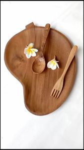 Piring Makan Jati Motif Mangga: Desain Unik & Praktis